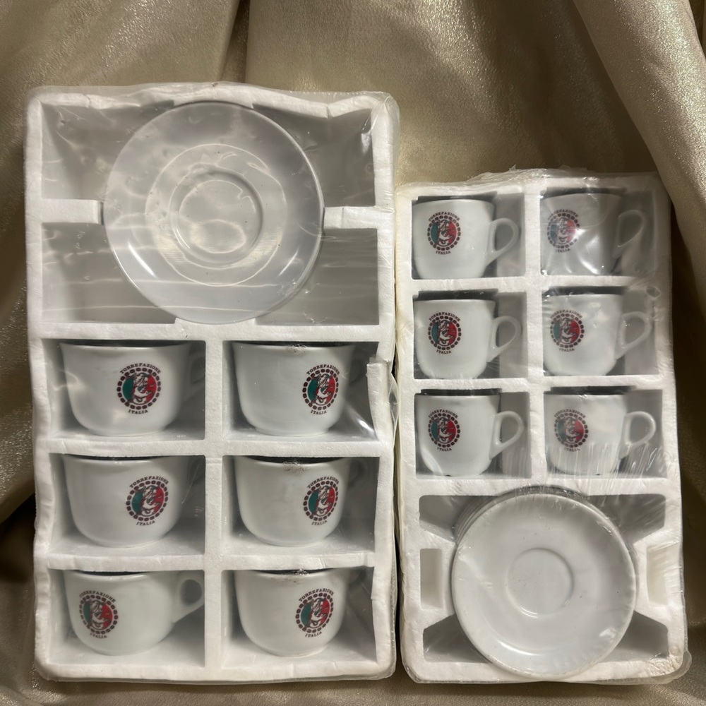Torrefazione Italia 24pc -6 Coffee Mug & Saucers 6 & Espresso Cup and Saucer set